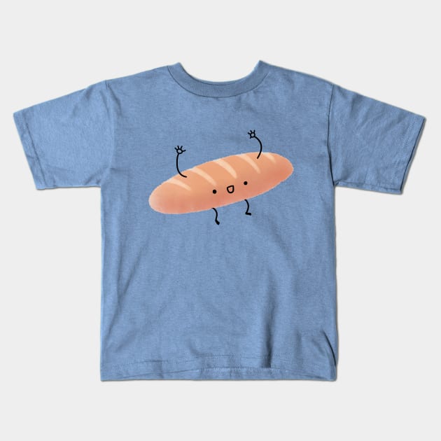 Baguette Kids T-Shirt by Abbilaura